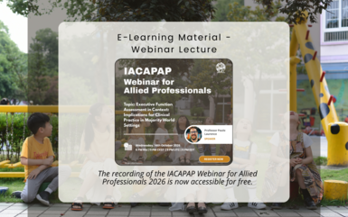 Announcement | The recording of the IACAPAP Webinar for Allied Professionals 2026 is now accessible for free