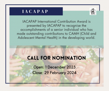 IACAPAP International Contribution Award 2024 | Call for Nomination