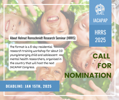 Last call to join the Helmut Remschmidt Research Seminar 2025 | Nomination deadline: 15 Jan 2025