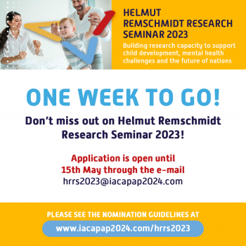 You still can apply for the 2023 Helmut Remschmidt Research Seminar